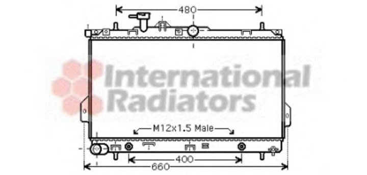 Радіатор охолодження HYUNDAI MATRIX FC 01- AT вир-во Van Wezel Van Wezel (82002096) - зображення 1