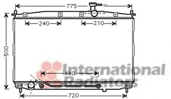 Радиатор охлаждения HYUNDAI Santa Fe II CM пр-во Van Wezel Van Wezel (82002174) - изображение 1