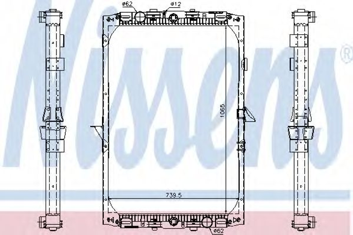 Радиатор охлаждения DAF 95XF 96- пр-во Nissens Nissens (61417A) - изображение 1