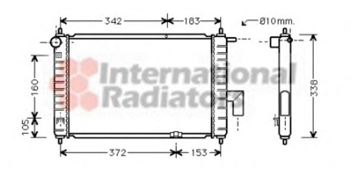 Радиатор охлаждения двигателя MATIZ 2 0.8 MT +-AC 01- Van Wezel Van Wezel (81002046) - изображение 1