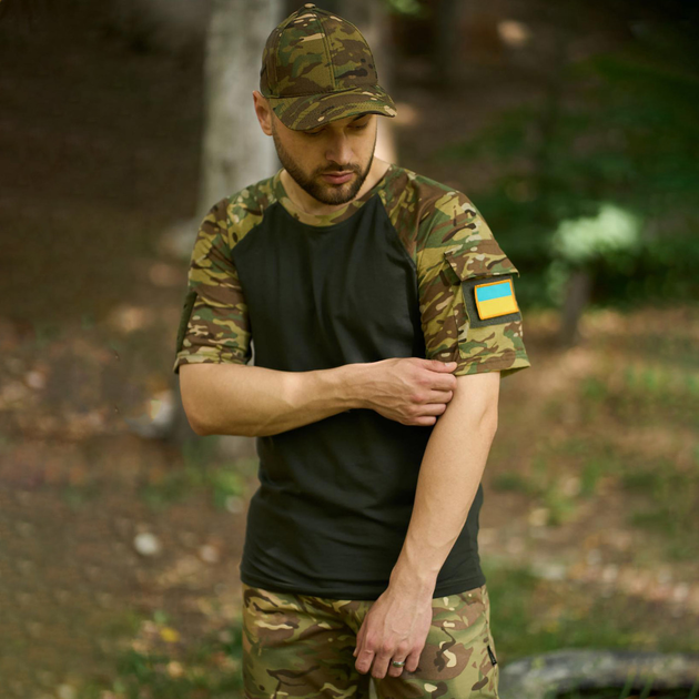 Мужская футболка Intruder Sleeve с липучками под шевроны и карманом хаки мультикам размер 2XL - изображение 2