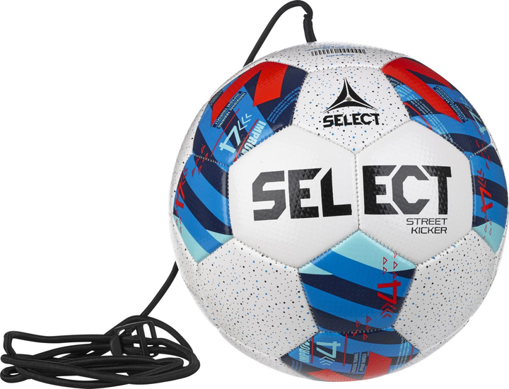 Футбольный мяч на резинке Select Street Kicker v23 бело-синий Размер 4 ...