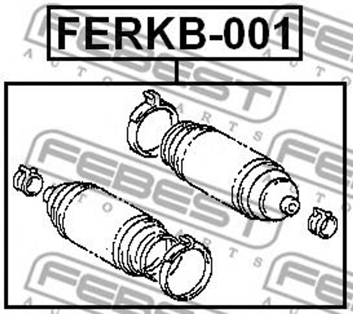 Пильовик рульової рейки CHERRY, FORD, OPEL Вир-во FEBEST Febest (FERKB001) - зображення 2