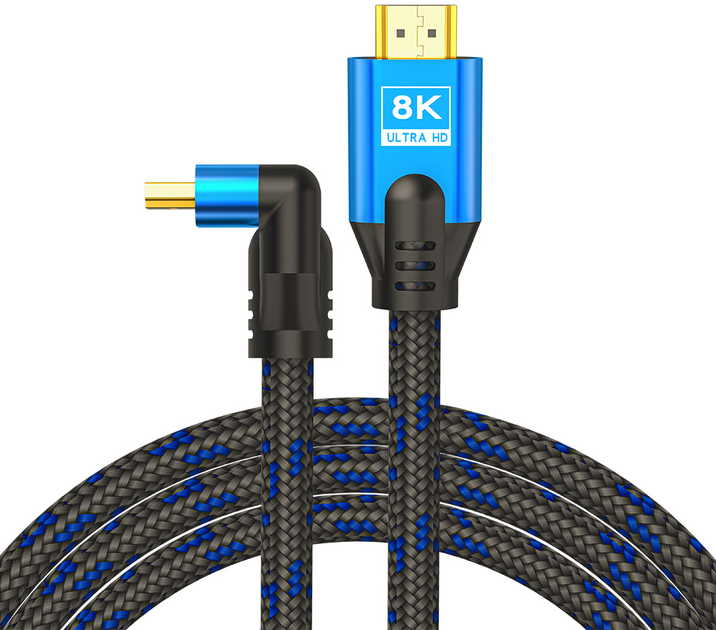 Кабель Savio CL-147 HDMI 1.8 м HDMI Type A Black, Blue (SAVKABELCL-147) - зображення 1