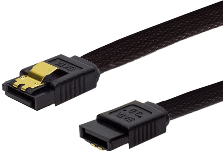 Kabel Savio SATA III 0.3 m Czarny (SAVGAK-02) - obraz 1