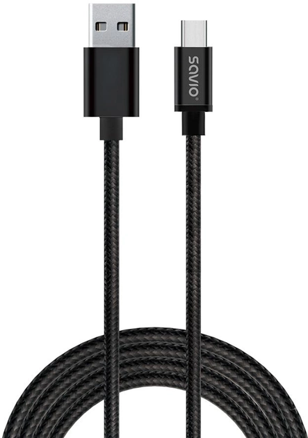 Kabel Savio CL-129 USB - USB Type-C 2.1 A 2 m (SAVKABELCL-129) - obraz 1