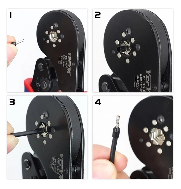 Кримпер Yefym YE 16-6, 30-5AWG, клещи для обжима трубчатых наконечников 0.08 - 16 мм² - Фото 7 Кримпер Yefym YE 16-6, 30-5AWG, клещи для обжима трубчатых наконечников 0.08 - 16 мм² - изображение 7