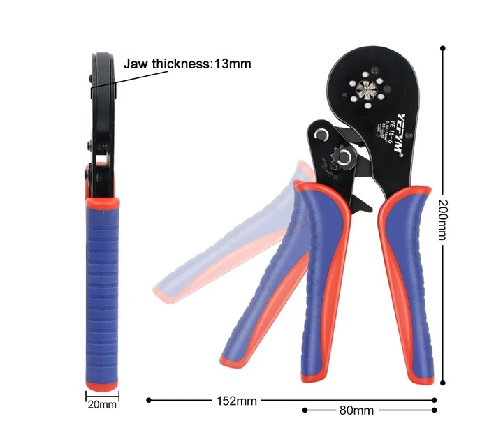 Кримпер Yefym YE 16-6, 30-5AWG, клещи для обжима трубчатых наконечников 0.08 - 16 мм² - Фото 9 Кримпер Yefym YE 16-6, 30-5AWG, клещи для обжима трубчатых наконечников 0.08 - 16 мм² - изображение 9
