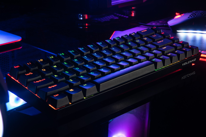 Klawiatura bezprzewodowa Modecom Volcano Lanparty RGB BT GATERON Żółta Bluetooth/USB Czarna (K-MC-LANPARTY-U-BT-RGB) - obraz 10