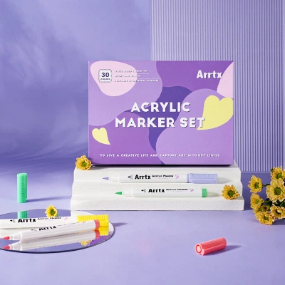 Художественный маркер Arrtx акриловые AACM-0530A, 30 цвета (LC303144) - изображение 3