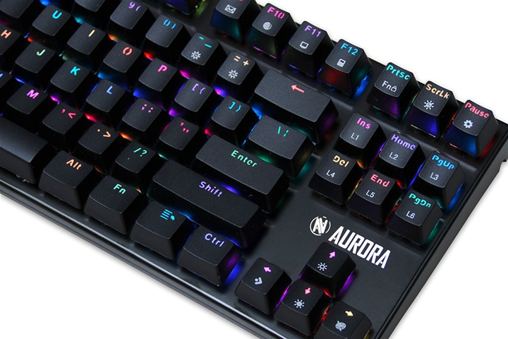 Klawiatura przewodowa iBOX Aurora K2-R Blue Switch USB Czarna (IKGMK2R) - obraz 3
