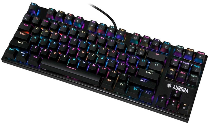Klawiatura przewodowa iBOX Aurora K2-R Blue Switch USB Czarna (IKGMK2R) - obraz 17