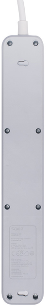 Listwa zasilająca SAVIO LZ-10 5 m 5 gniazd Biała (5901986047858) - obraz 6