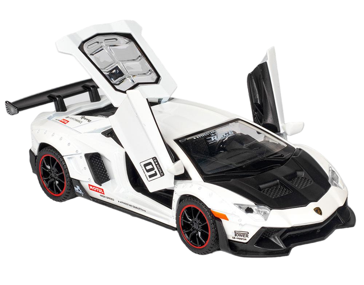 Машинка металева дитяча Lamborghini LP700-4 Auto Expert Білий - Фото 5 Машинка металева дитяча Lamborghini LP700-4 Auto Expert Білий - зображення 5