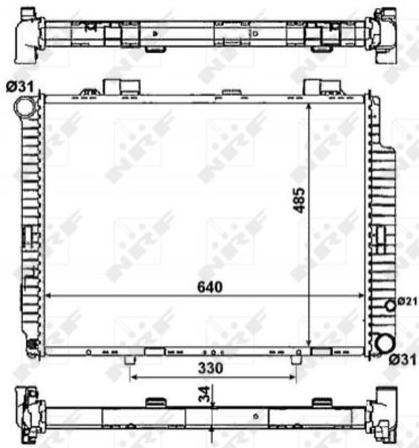 Радиатор NRF 53784 NRF (53784) - изображение 1