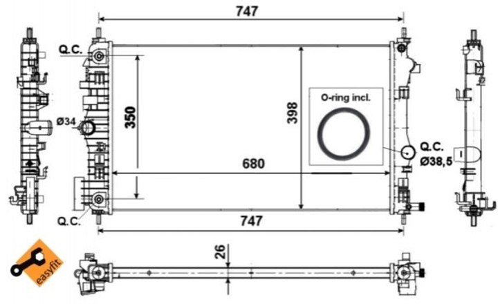 Радіатор NRF 53777 NRF (53777) - зображення 1