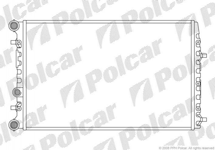 Радиатор охлаждения Skoda Fabia 1.0-2.0 08.99- Polcar (691308A5) - изображение 1