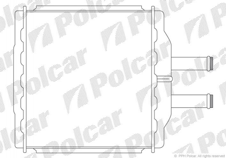 Радіатор пічки Chevrolet Lacetti/Daewoo Nubira 1.4-2.0 03- Polcar (2505N81) - зображення 1