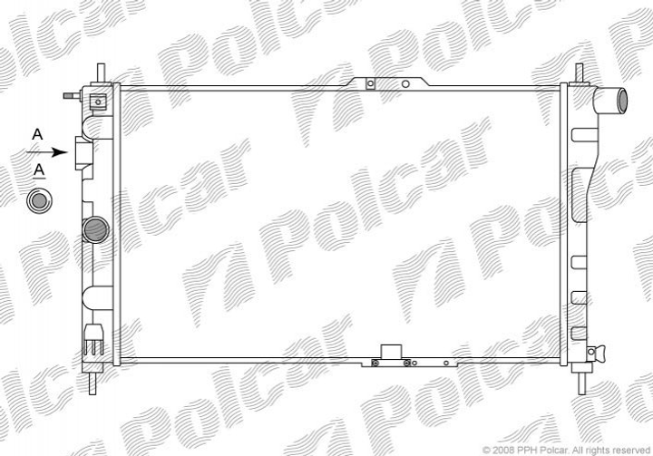 Радиатор охлаждения Daewoo Nexia 94-97 Polcar (291008A1) - изображение 1