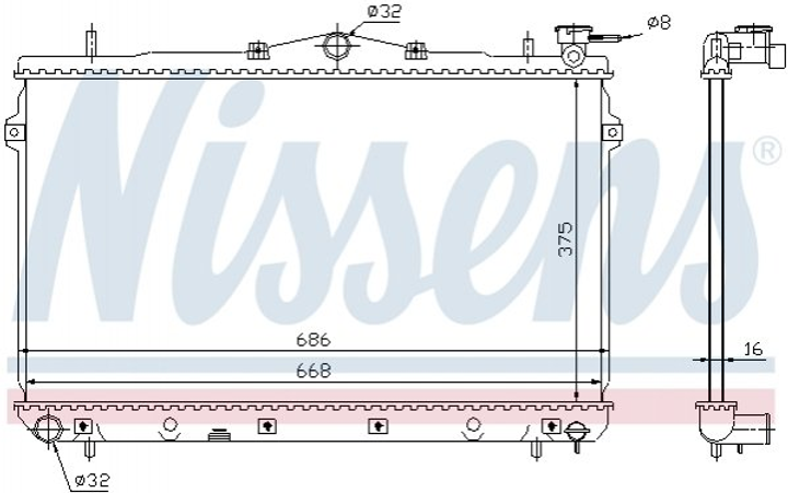 Радиатор охлаждения Nissens (62298) - изображение 1