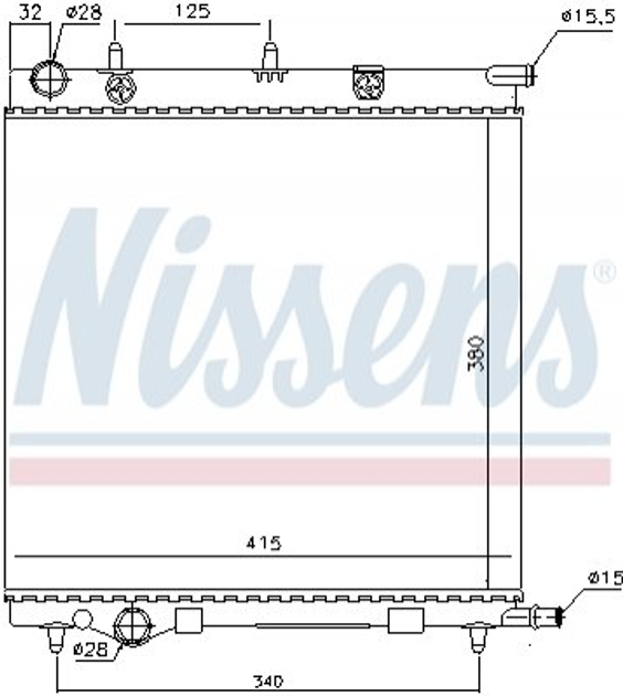 Радиатор Nissens (61284) - изображение 1