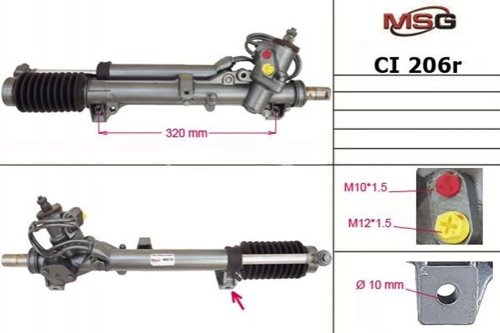 Рульова рейка із ГУР Citroen Bx MSG (CI206R) - зображення 1