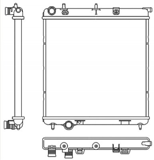 Радиатор охлаждения (MT) Citroen C2, C3 I, C3 II, C3 III, C3 Pluriel, C4 Cactus, Ds3 Peugeot 1007, 2008, 207, 208 1.0-1.6D 02.02 NRF (53531) - изображение 1