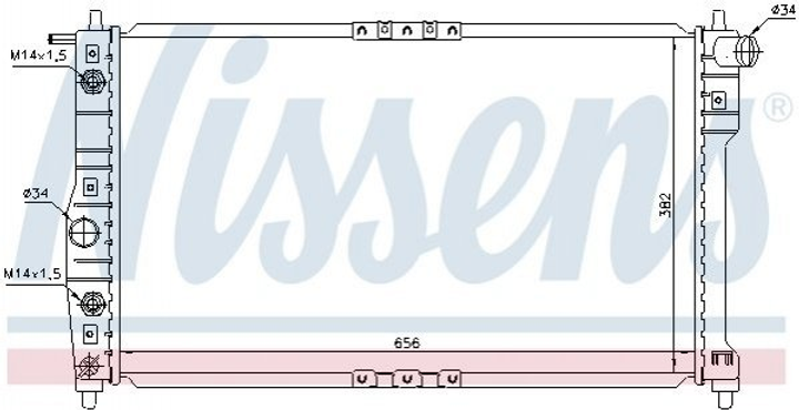 Радіатор охолоджування Nissens (616671) - зображення 1