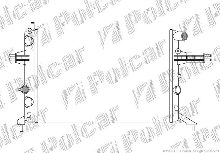 Радіатор двигуна ASTRA G 1.4 1.6 1.8 / 537x359x22 Polcar (550808A8) - зображення 1