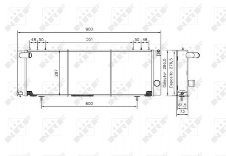 Радиатор охлаждения Jeep Cherokee/Grand Cherokee 2.5TD 4x4 88-01 NRF 50231 NRF (50231) - изображение 1