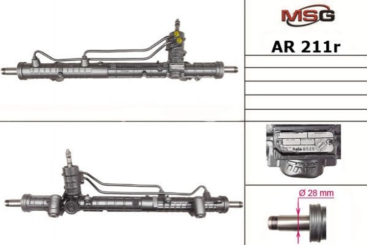 Рульова рейка з ГУР Alfa Romeo 166 MSG (AR211R) - зображення 1