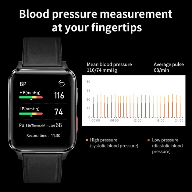 Smartwatch Kumi KU5 Pro Brązowy (KU-KU5P/BN) - obraz 5