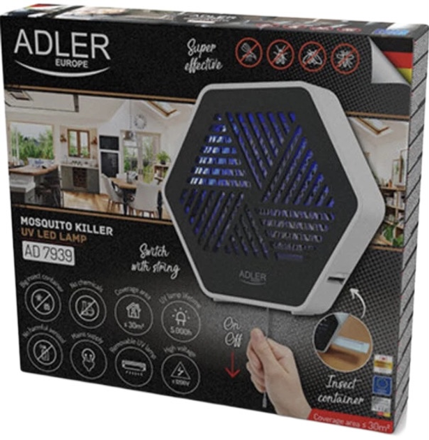 Лампа для знищення комах Adler AD 7939 (5903887806909) - зображення 6