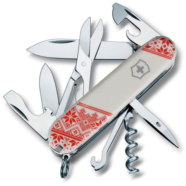 Складной нож Victorinox CLIMBER UKRAINE Вышиванка 1.3703.7_T0051r - изображение 1