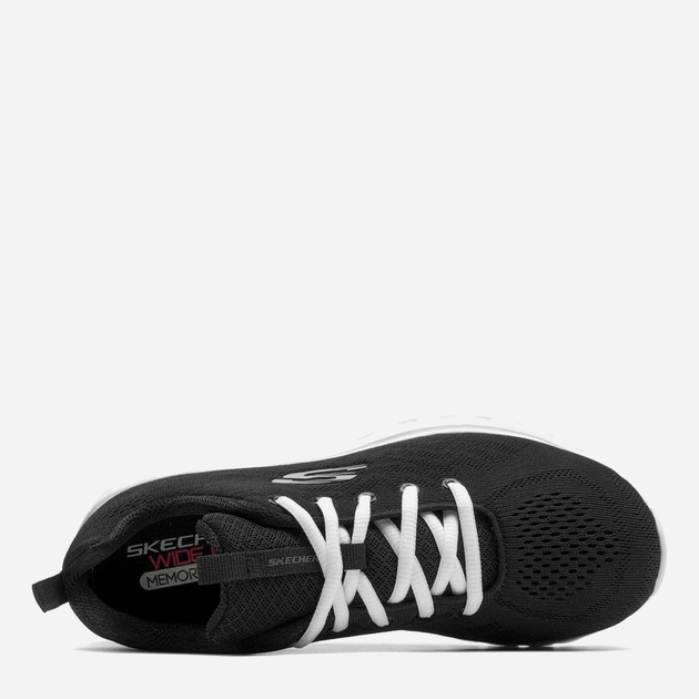 Жіночі кросівки для залу Skechers Graceful - Get Connected 12615W-BKW 37 (7US) 24 см Чорні (191665730194) - зображення 8