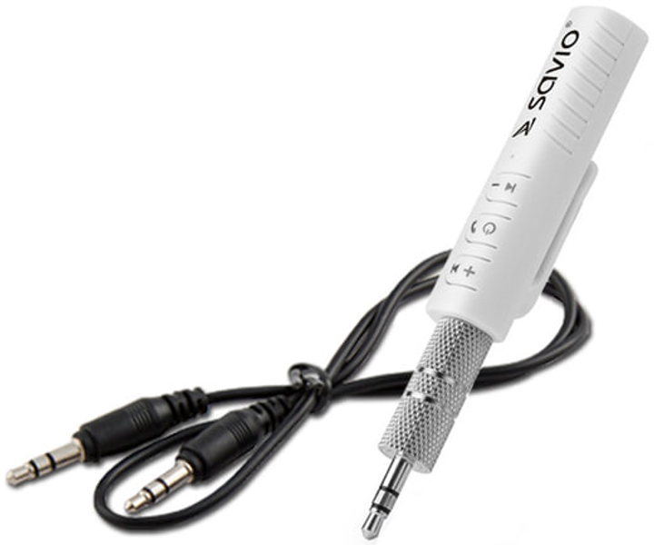Adapter bezprzewodowy Savio TR-11/W Audio/Bluetooth 3,5 mm biały (SAVFMTRANSTR-11W) - obraz 1