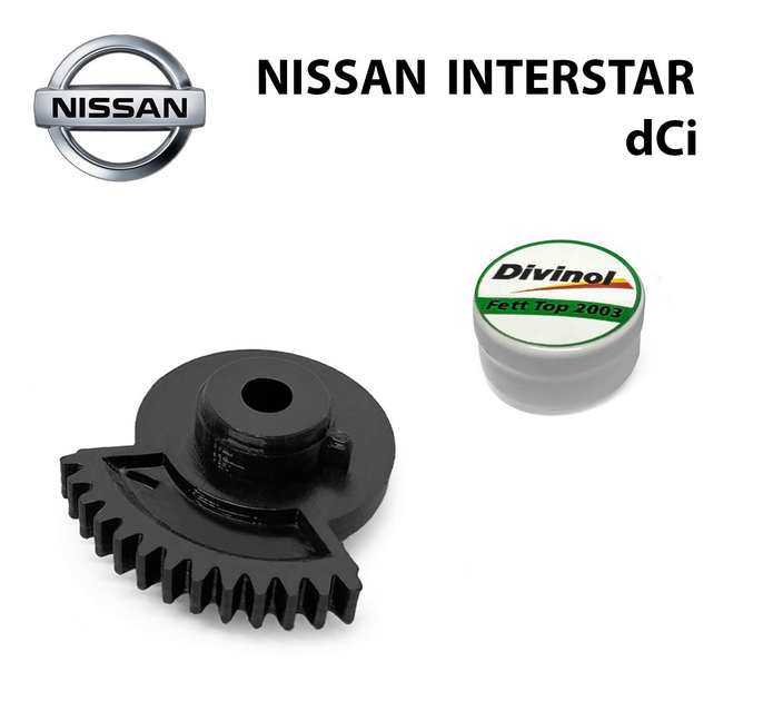 Шестерня полумесяц клапана EGR NISSAN INTERSTAR dCi 2003-2010 (7701209370) - изображение 1