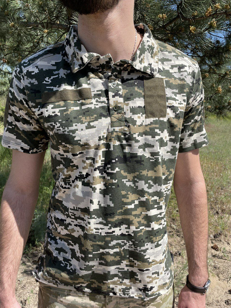Військова тактична футболка з коротким рукавом Поло 58 Піксель - зображення 1