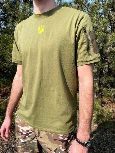 Летняя военная тактическая футболка 64 Олива - изображение 2