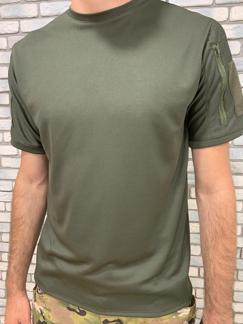 Літня військова тактична футболка 50 Хакі - зображення 1