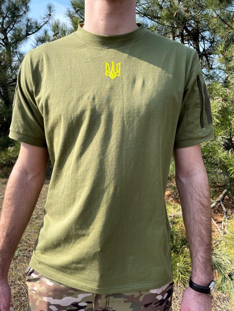 Літня військова тактична футболка 52 Оліва - зображення 1