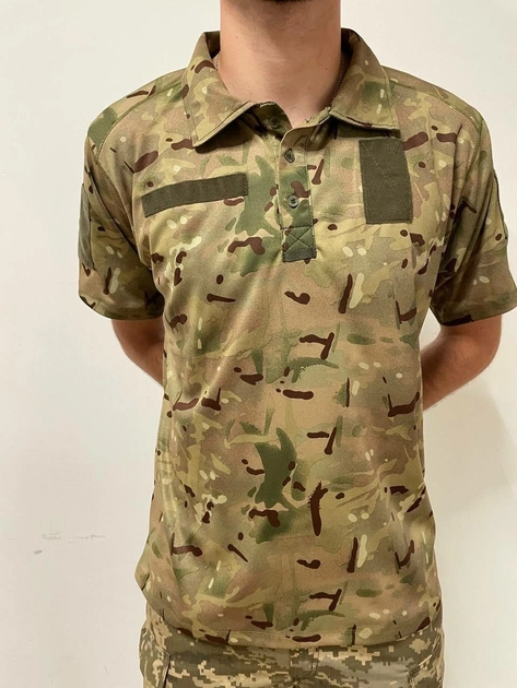 Военная тактическая футболка с коротким рукавом Поло 64 Мультикам - изображение 1