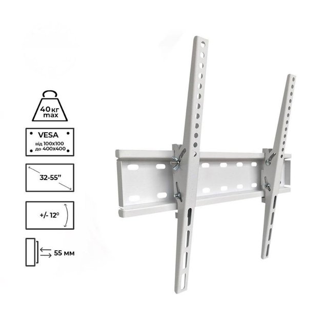 Крепление для телевизора CHARMOUNT TV04T White 32"-55" нагрузка до 50кг - изображение 6