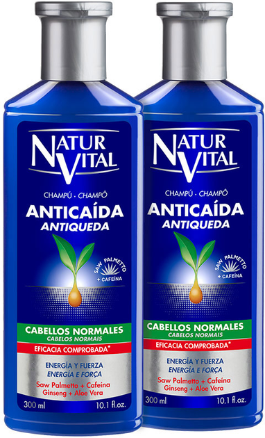Szampon do włosów normalnych Naturaleza Y Vida Anti Loss Shampoo For Normal Hair 2x300 ml (8414002061051) - obraz 1