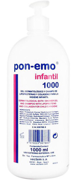 Szampon-żel dla dzieci Vectem Pon-Emo Infant Gel-Shampoo 1000 ml (8470003797889) - obraz 1