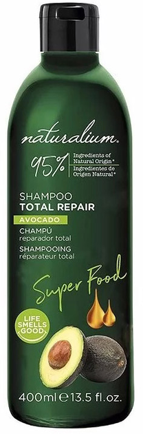 Szampon Naturalium Super Food Avocado Total Repair Shampoo 400 ml (8435283612220) - obraz 1