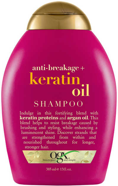 Szampon przeciw łamliwości włosów z olejkiem keratynowym Ogx Keratin Oil Anti-Breakage Hair Shampoo 385 ml (22796977519) - obraz 1