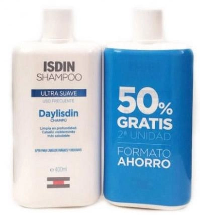 Шампунь Isdin Daylisdin Ultra Gentle Shampoo Frequent Use 2x400 мл (8429420155459) - зображення 1