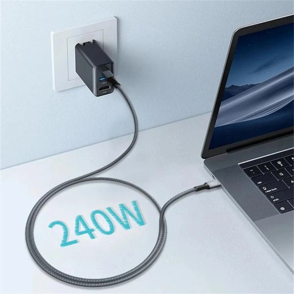 Кабель Erston USB 4.0 Type C - Type C, 240W, 0.5 m - Фото 8 Кабель Erston USB 4.0 Type C - Type C, 240W, 0.5 m - зображення 8