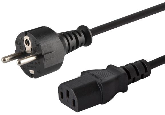Kabel zasilający SAVIO CL-138 CEE7/7 - IEC-C13 1.8 m (5901986045458) - obraz 1